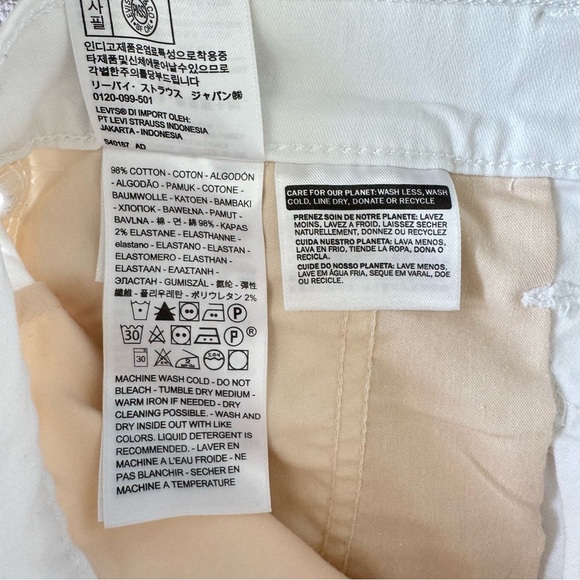 NWT Levi's White Balloon pants high rise Relaxed Fit Cotton 28x28 - Picture 11 of 14